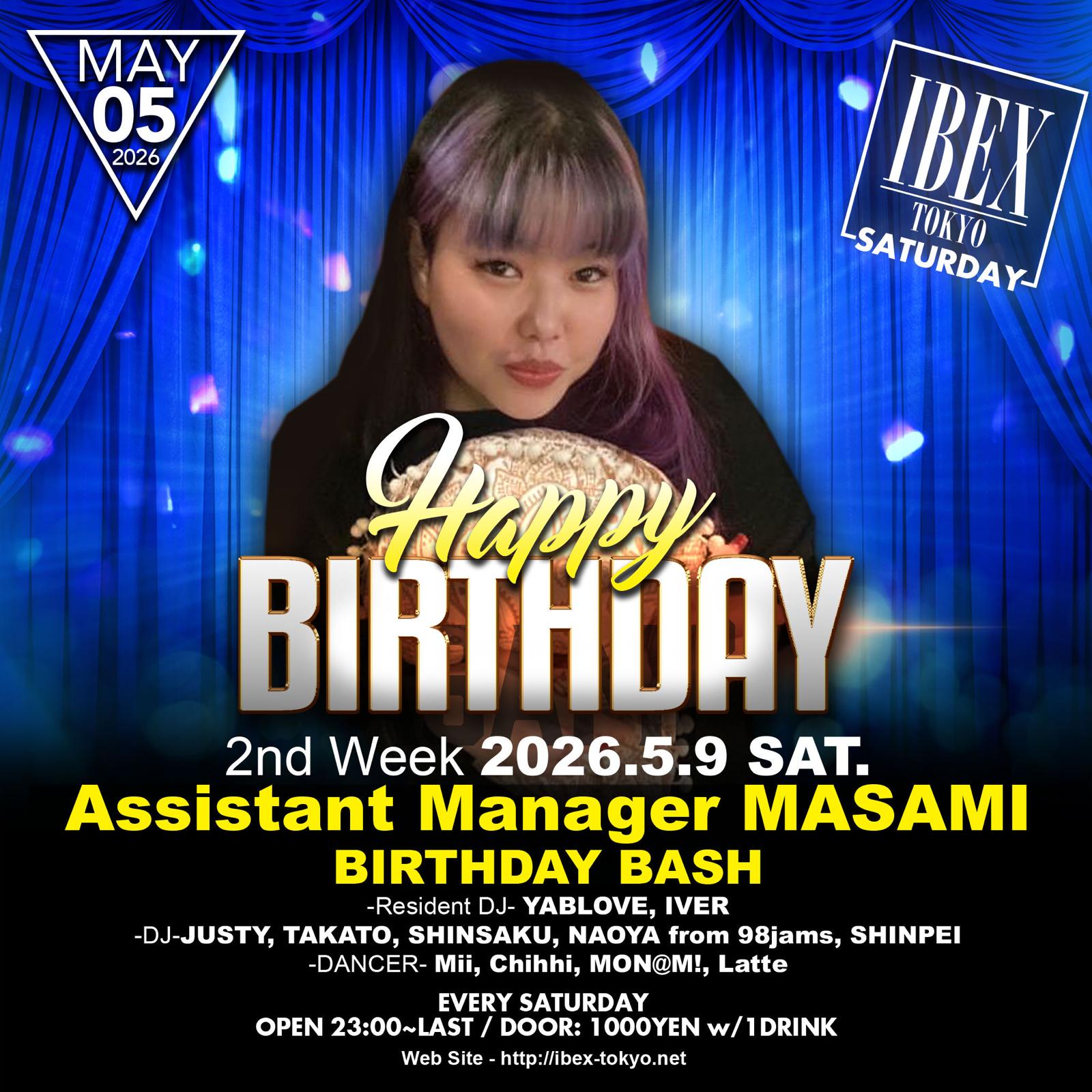 Assistant Manager MASAMI Birthday Bash — May 9, 2026